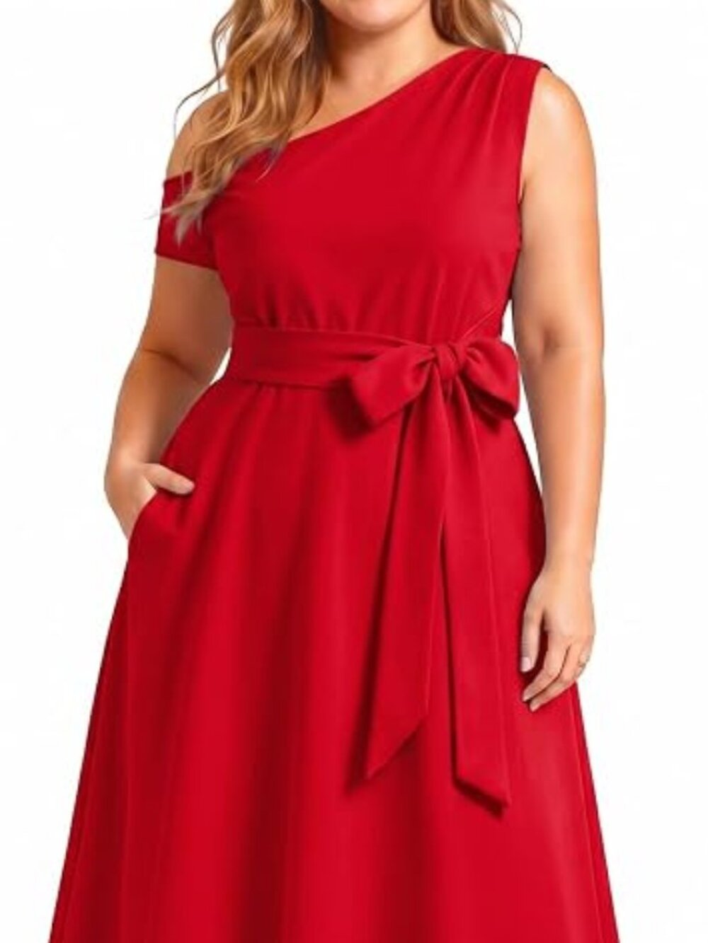 Pinup Fashion Plus Size  Formal One Shoulder Cocktail Dress